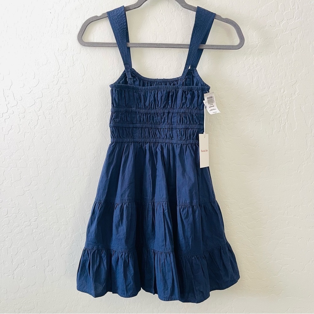 Aritzia Martine Poplin Navy Dress - Picture 5 of 10